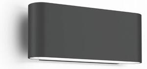 Wever & Ducré Lighting WEVER & DUCRÉ LED venkovní nástěnné svítidlo Kiosk 1.0 antracit 2700 K, stmívatelný, Černá, Hliník, Nástěnné svítidlo