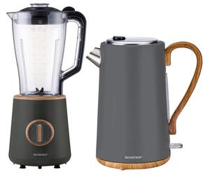 Silvercrest® Kitchen Tools Sada rychlovarné konvice Swkh 3000 B2 a stolního mixéru Ssmkh 600 A1, šedá (800009554)