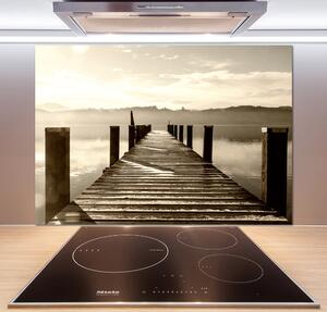 Panel do kuchyně Dřevěné molo pksh-86909176