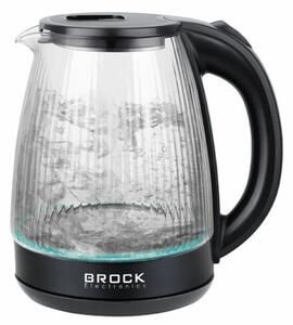 Rychlovarná konvice 1,8l, Brock, sklo, 1500W, s tmavomodrým LED podsvitem