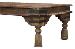 Starý stolek z teakového dřeva, 152x77x47cm