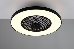 TRIO Reality R64462102 LINKÖPING stropní svítidlo s ventilátorem D590mm SMD LED 45W/5600lm 2700-6500K černá, dálkový ovladač