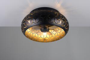 TRIO Reality R61574080 BIDAR stropní svítidlo s ventilátorem D500mm E27 černá