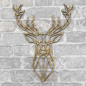 DUBLEZ | Velký dřevěný obraz na zeď - Polygonální jelen