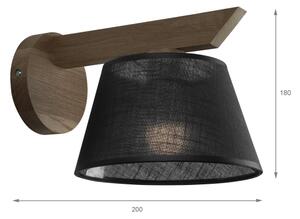 Brilagi - LED Nástěnné svítidlo ANTHONY 1xE14/40W/230V dub ořech/černá