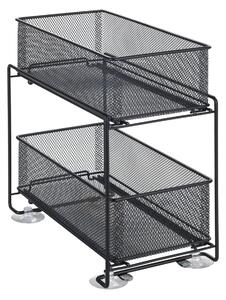 Wenko Kovový regál s úložnými boxy Gioma (černá) (100353866003)