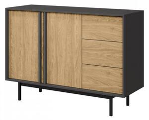 Komoda Wektus 3S2D WK07, Barva: antracit / aloe 5903211424984