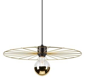 Lustr na lanku MONTANA 1xE27/15W/230V pr. 45 cm zlatá/černá