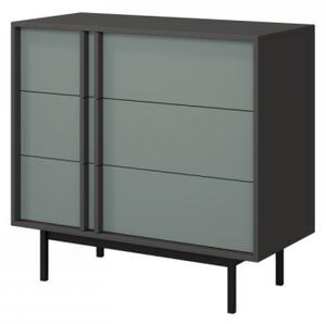 Komoda Wektus 3S WK08, Barva: antracit / aloe 5903211425011