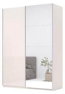 Skříň s posuvnými dveřmi 2.0x2.4m (Dveře Lesklý Kašmír/Zrcadlo), série N Lily