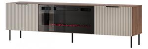 TV skřínka s krbem Seretio 180 SR06, Barva: ořech warmia / kašmír 5903211426155
