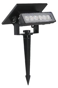 LED Solární svítidlo LED/0,9W/3,7V 3000K IP65 1200 mAh černá