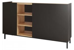 Skříňka Rutori RO01, Barva: černá / černá + gold baroque 5903211429811