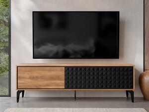 TV stolek/skřínka Narala 190, Barva: jantarový dub barokový / jantarový dub barokový + černá 5903211438646