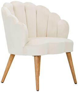 KŘESLO, dřevo, textil, krémová, ecru MID.YOU - Křesla klasická, Online Only