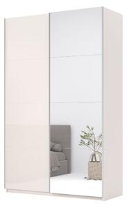 Skříň s posuvnými dveřmi Lili 1,5x2,4m (Dveře Lesklý Kašmír/Zrcadlo), série N Lily