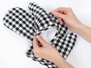 Dreamy Linens Kuchyňská chňapka, černé káro, bavlněná