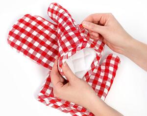 Dreamy Linens Kuchyňská chňapka, červené káro, bavlněná