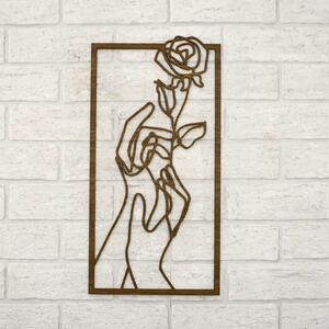 DUBLEZ | Minimalistický dřevěný obraz - Růže