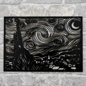 DUBLEZ | Dřevěný obraz Vincent van Gogh - Hvězdná noc
