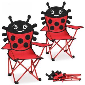 FurniGO Dětská skládací židle Beetle - sada 2 ks