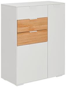 VYSOKÁ KOMODA, dub, bílá, barvy dubu, 82/104/40 cm MID.YOU - Vysoké komody, Online Only