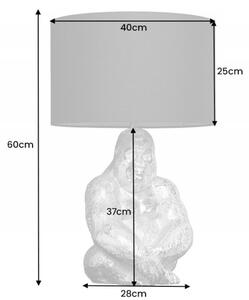 Noble Home Stříbrná stolní lampa Gorilla