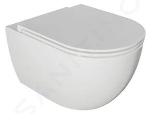 Kielle Závěsné WC se sedátkem SoftClose, Rimless, bílá 30102001
