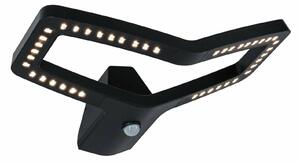 PAULMANN LED venkovní nástěnné svítidlo Alara pohybové čidlo IP44 hranaté 375x270mm 3000K 10W 230V antracit kov