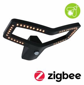 PAULMANN LED venkovní nástěnné svítidlo Smart Home Zigbee 3.0 Alara pohybové čidlo IP44 hranaté 375x270mm 3000 - 2200K 10W 230V antracit kov