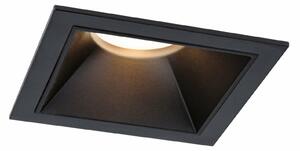 PAULMANN LED vestavné svítidlo 3-krokové-stmívatelné Cole Coin IP44 hranaté 88x88mm Coin 6W 230V stmívatelné 2700K černá