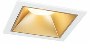 PAULMANN LED vestavné svítidlo 3-krokové-stmívatelné Cole Coin IP44 hranaté 88x88mm Coin 6W 230V stmívatelné 2700K bílá/zlatá mat