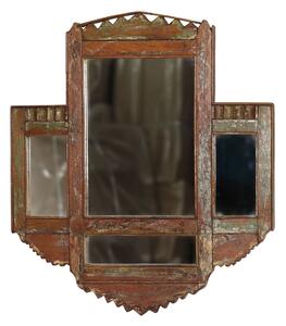 Zrcadlo v rámu z teakového dřeva, 63x3x68cm