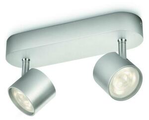 Philips 56242/48/16 Star bodové LED svítidlo 2x4,5W 1000lm 2700K stmívatelné IP20, hliník