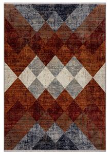 Flair Rugs, Kusový koberec Cooper Bradley Geo Red, 80x150, hnědá, ložnice