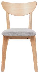 Sada 2 dřevěných jídelních židlí světlé dřevo/šedá ERIE