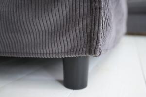 Luxusní taburet HEAVEN CORD 100 CM šedý manšestr Nábytek | Doplňkový nábytek | Taburety