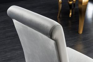 Židle MODERN BAROCCO GOLD ušlechtilá šedá samet Nábytek | Jídelní prostory | Jídelní židle | Všechny jídelní židle