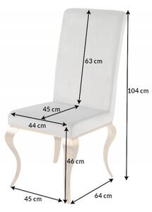 Židle MODERN BAROCCO GOLD ušlechtilá šedá samet Nábytek | Jídelní prostory | Jídelní židle | Všechny jídelní židle