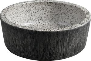 SAPHO PRIORI keramické umyvadlo na desku, Ø 41 cm, granit PI035