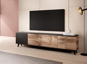 Moderní TV stolek Hema142, wotan/černá (200cm)