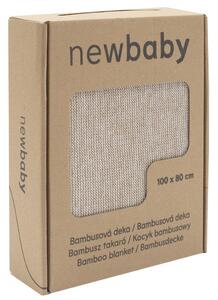 NEW BABY Bambusová pletená deka beige Bavlna/Bambus 100x80 cm