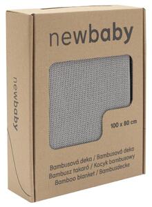 Bambusová pletená deka New Baby 100x80 cm grey