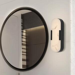 Searchlight 11138BK Nástěnné LED svítidlo OPALINE MARBLE IP44, ČERNÉ 35cm