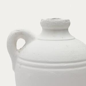 Bílá terakotová váza Kave Home Palafrugell 23 cm