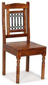 Jídelní židle 6 ks masiv sheeshamový povrch klasický styl