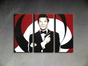 Ručně malovaný POP Art James Bond 3 dílný 120x80cm