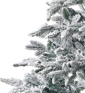 Zasněžený umělý vánoční stromeček 240 cm bílý BASSIE