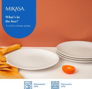 Sada mělkých talířů Mikasa Chalk, 4 ks 27 cm porcelán MKCHDPLATEPK4