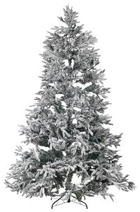 Zasněžený umělý vánoční stromeček 240 cm bílý BASSIE